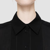 Black Winter Voile Lili Blouse - Joseph