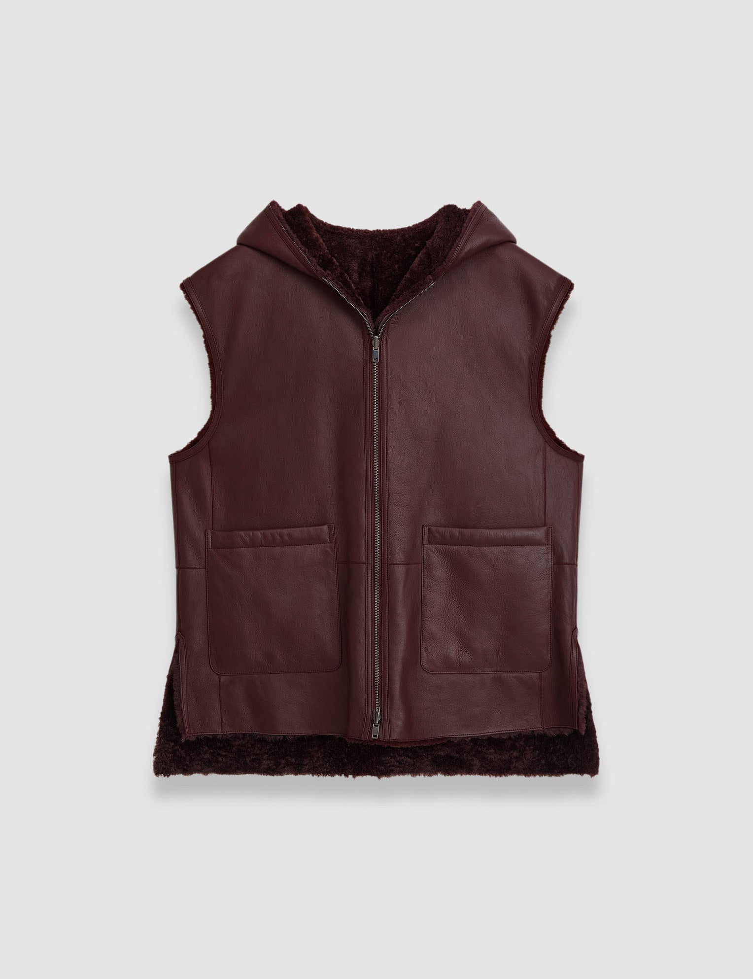 Purple Dantec Reversible Shearling Gilet - Joseph