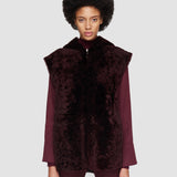 Purple Dantec Reversible Shearling Gilet - Joseph