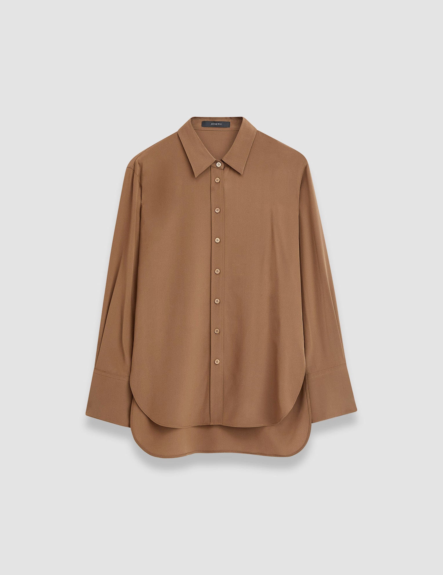 Brown Joe Silk Crepe de Chine Blouse - Joseph