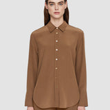 Brown Joe Silk Crepe de Chine Blouse - Joseph