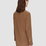 Brown Joe Silk Crepe de Chine Blouse - Joseph