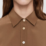 Brown Joe Silk Crepe de Chine Blouse - Joseph