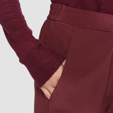 Purple Silk Crepe de Chine Tova Trousers - Joseph