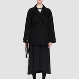 Black Double Face Cashmere Marne Coat - Joseph