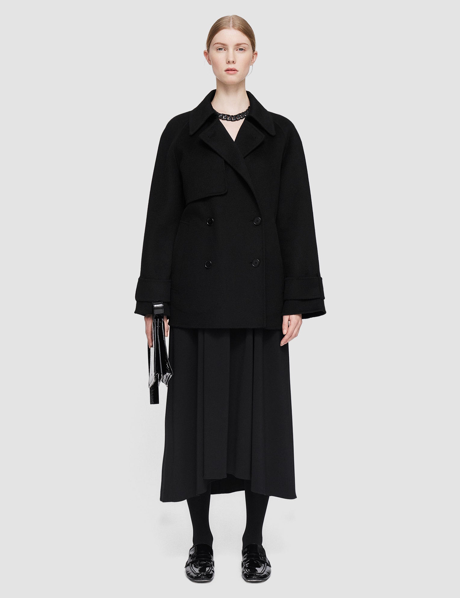 Black Double Face Cashmere Marne Coat - Joseph