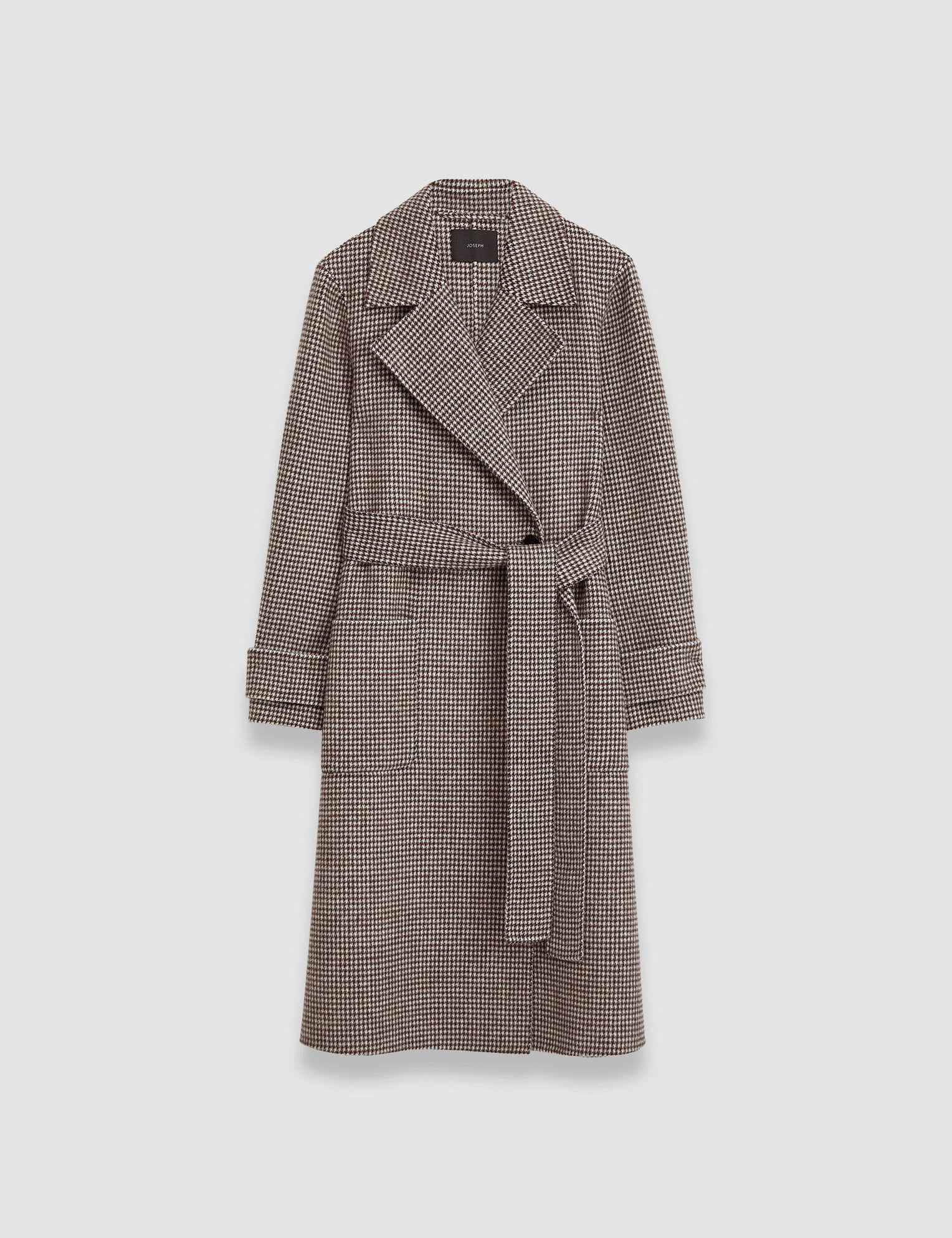 Brown Double Face Dogtooth Arline Coat - Joseph