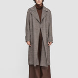 Brown Double Face Dogtooth Arline Coat - Joseph