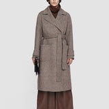 Brown Double Face Dogtooth Arline Coat - Joseph