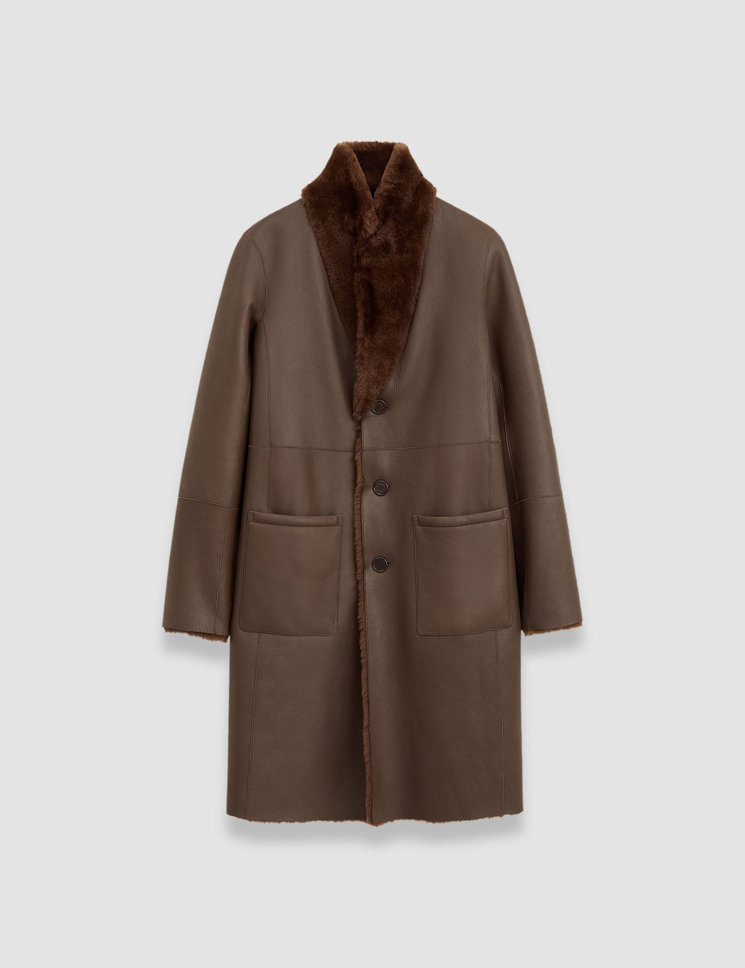 Brown Britanny Reversible Shearling Coat - Joseph