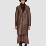 Brown Britanny Reversible Shearling Coat - Joseph