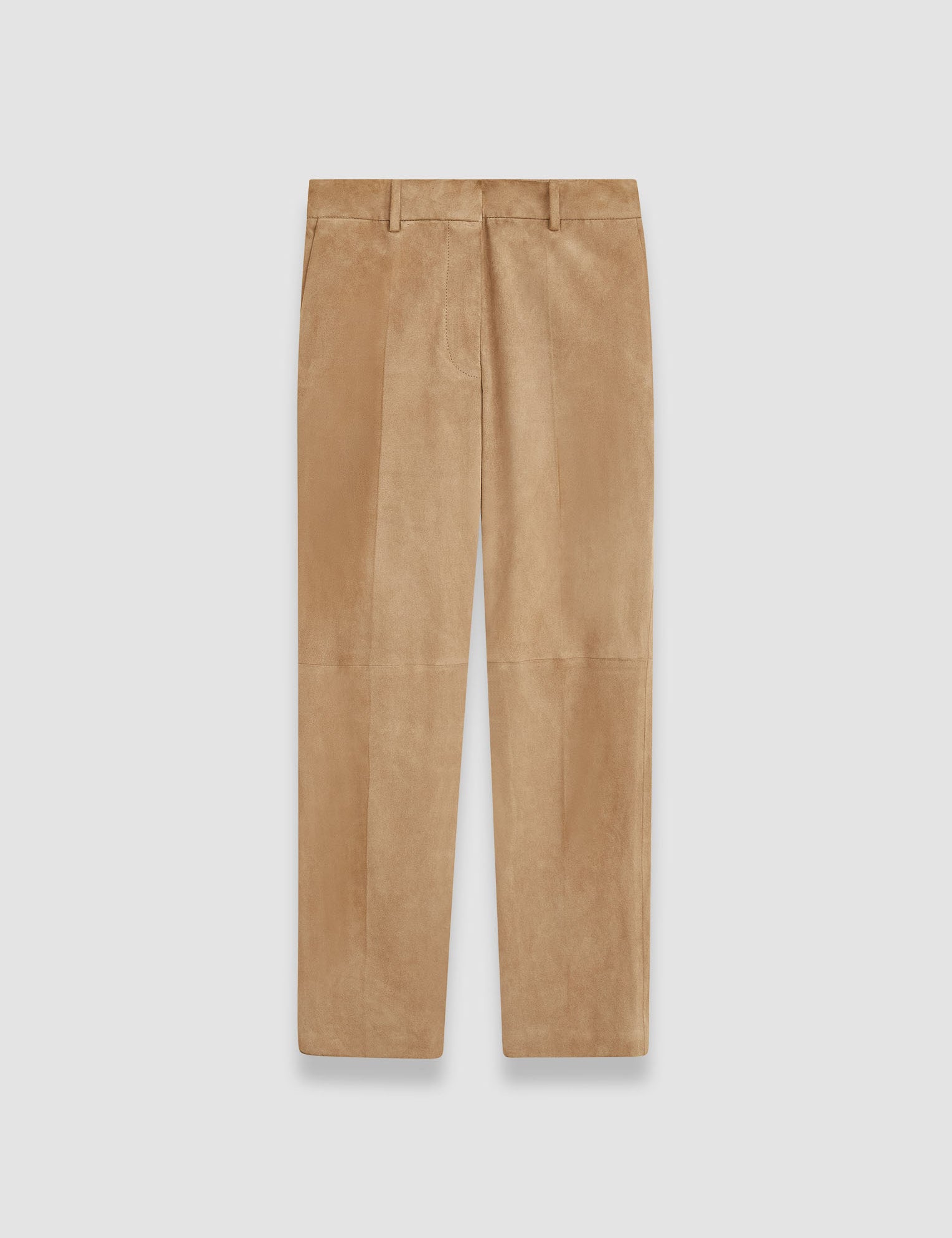 Beige Coleman Leather Stretch Trousers - Joseph