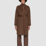 Brown Double Face Cashmere Cenda Long Coat - Joseph