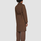 Brown Double Face Cashmere Cenda Long Coat - Joseph