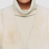 White Light Shearling Cresson Long Gilet - Joseph