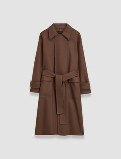 Brown Heritage Wool Louise Coat - Joseph
