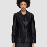 Black Glenview Nappa Leather Jacket - Joseph