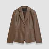 Brown Glenview Nappa Leather Jacket - Joseph