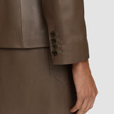 Brown Glenview Nappa Leather Jacket - Joseph