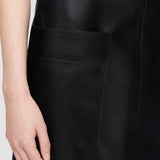 Black Blomfield Nappa Leather Skirt - Joseph