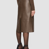 Brown Blomfield Nappa Leather Skirt - Joseph