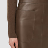 Brown Blomfield Nappa Leather Skirt - Joseph