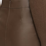 Brown Blomfield Nappa Leather Skirt - Joseph