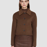 Brown Double Face Cashmere Gerrard Jacket - Joseph