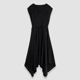 Black Silk Crepe de Chine Goodman Dress - Joseph