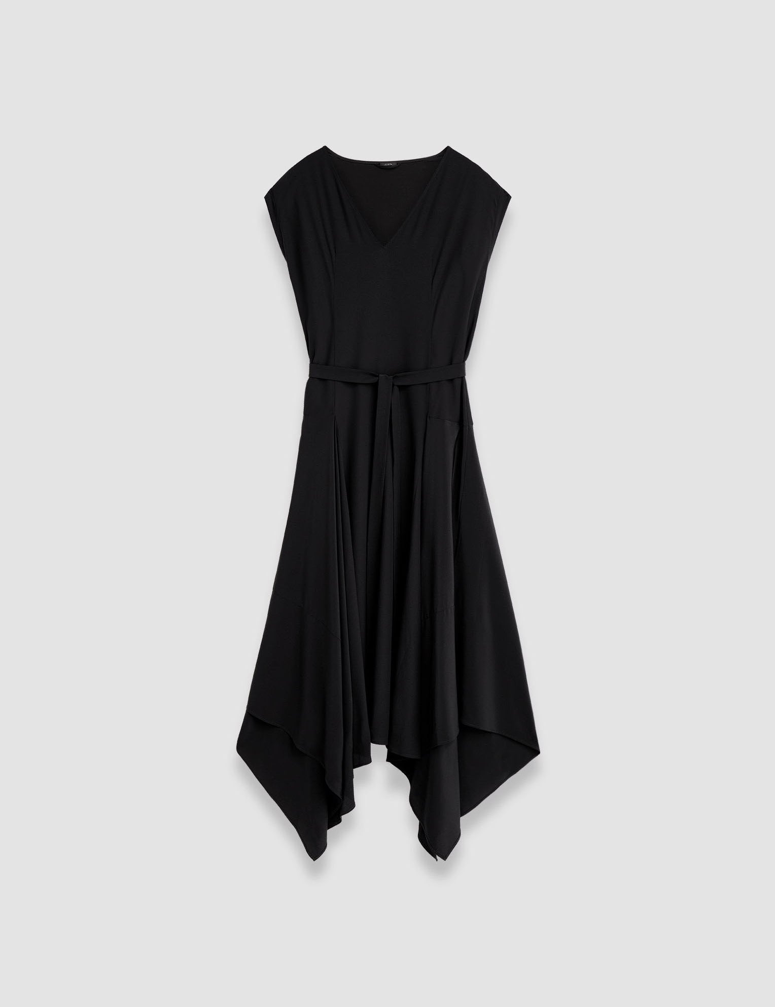 Black Silk Crepe de Chine Goodman Dress - Joseph