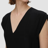 Black Silk Crepe de Chine Goodman Dress - Joseph