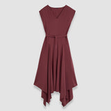 Purple Silk Crepe de Chine Goodman Dress - Joseph