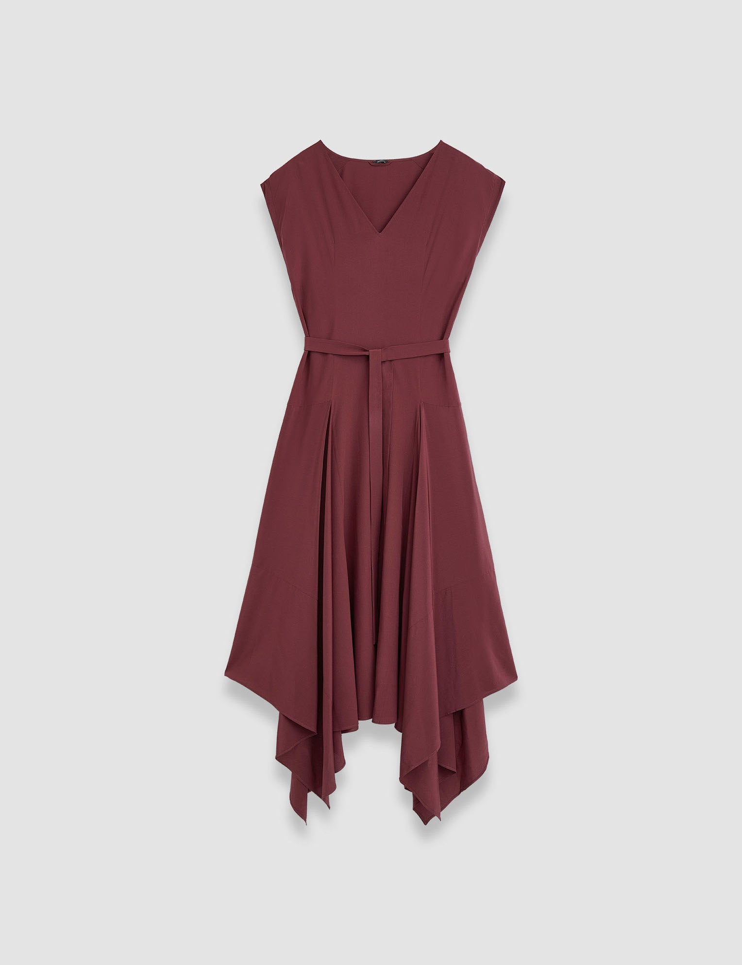 Purple Silk Crepe de Chine Goodman Dress - Joseph