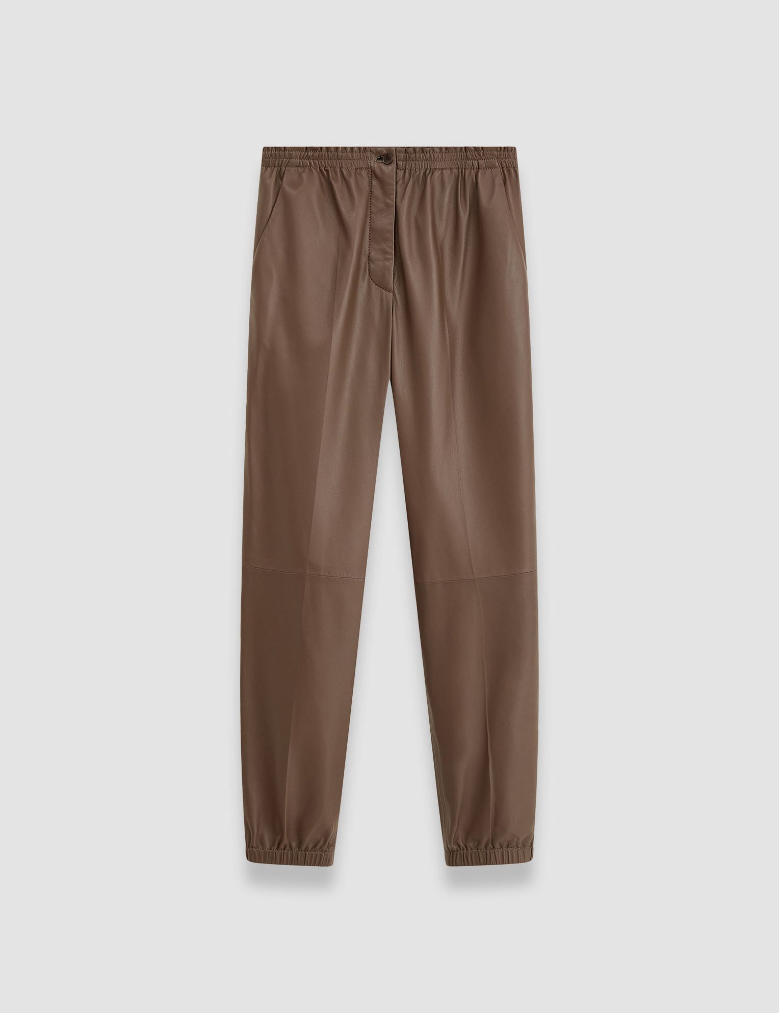 Brown Nappa Leather Taio Trousers - Joseph