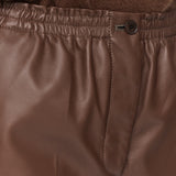 Brown Nappa Leather Taio Trousers - Joseph