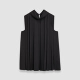 Black Joseph Plissé Bergere Blouse - Joseph