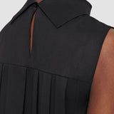 Black Joseph Plissé Bergere Blouse - Joseph