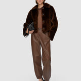 Brown Alloway Reversible Shearling Jacket - Joseph