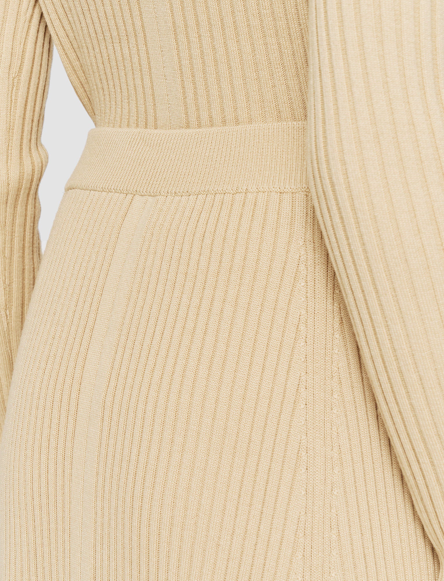 beige-merino-silk-rib-skirt-JOSEPH