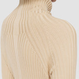 Beige Merino Silk Rib Dress - Joseph