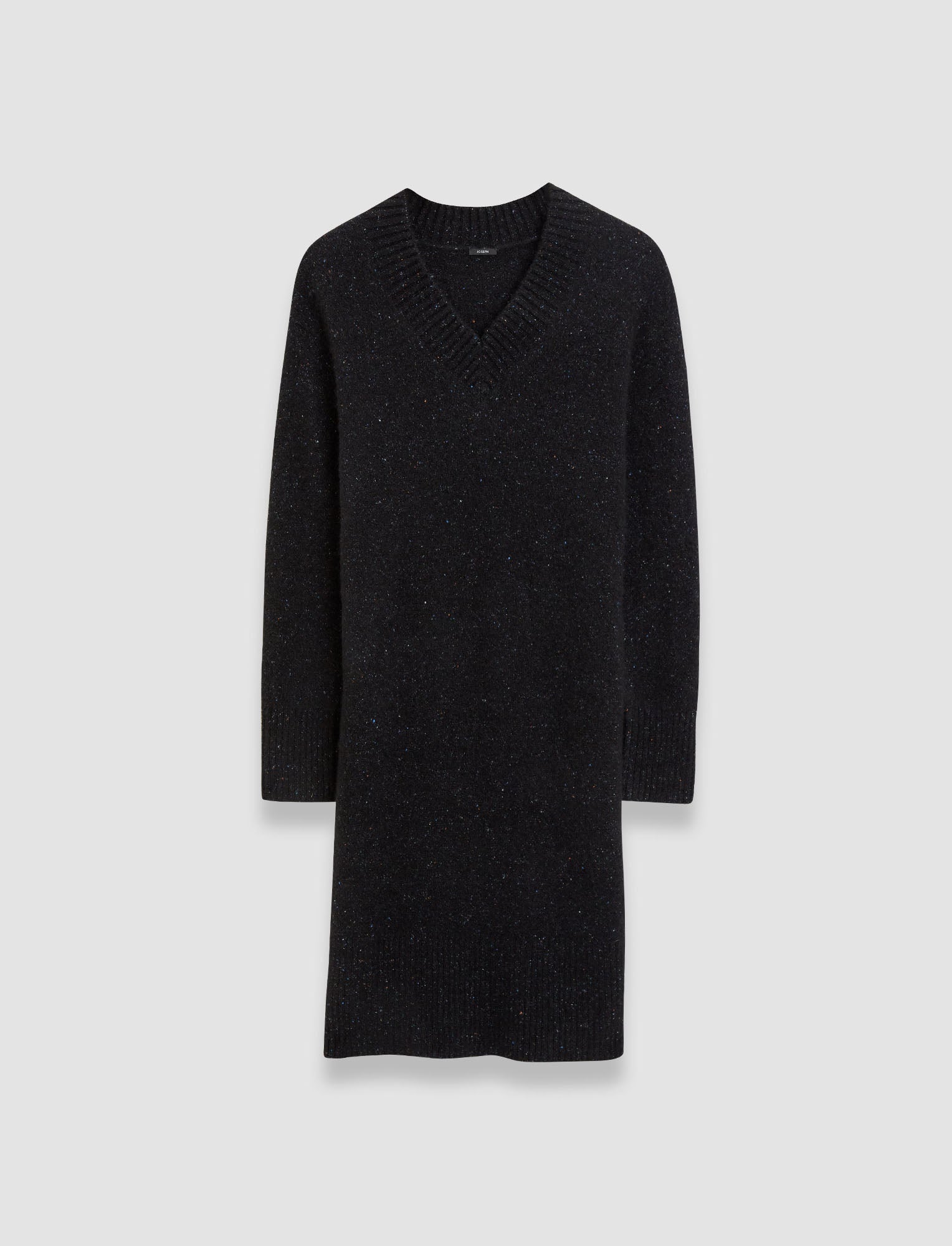 black-alpaca-tweed-knit-dress-JOSEPH