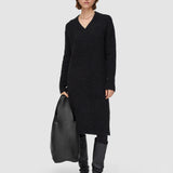 Black Alpaca Tweed Knit Dress - Joseph