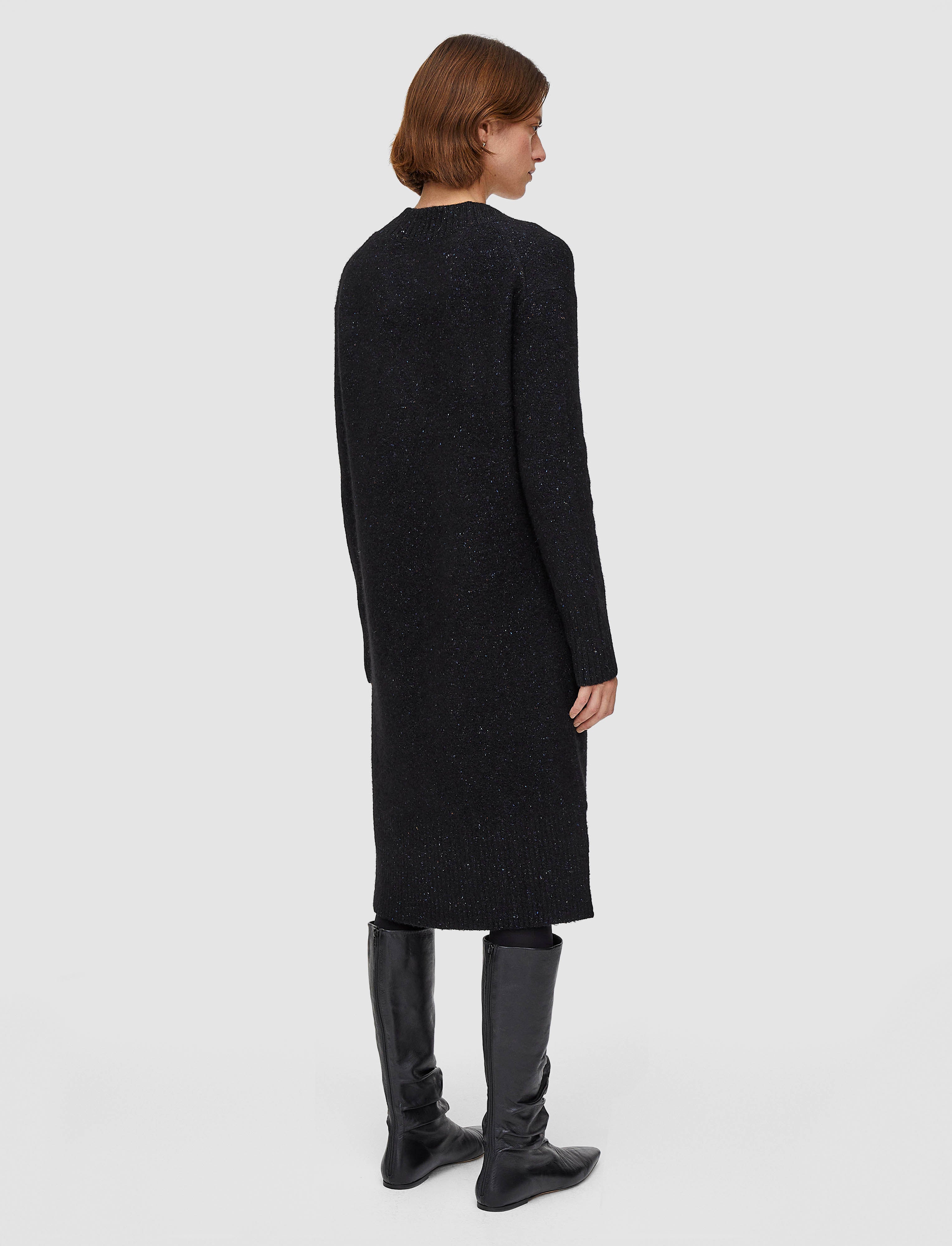 black-alpaca-tweed-knit-dress-JOSEPH