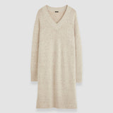 Beige Alpaca Tweed Knit Dress - Joseph