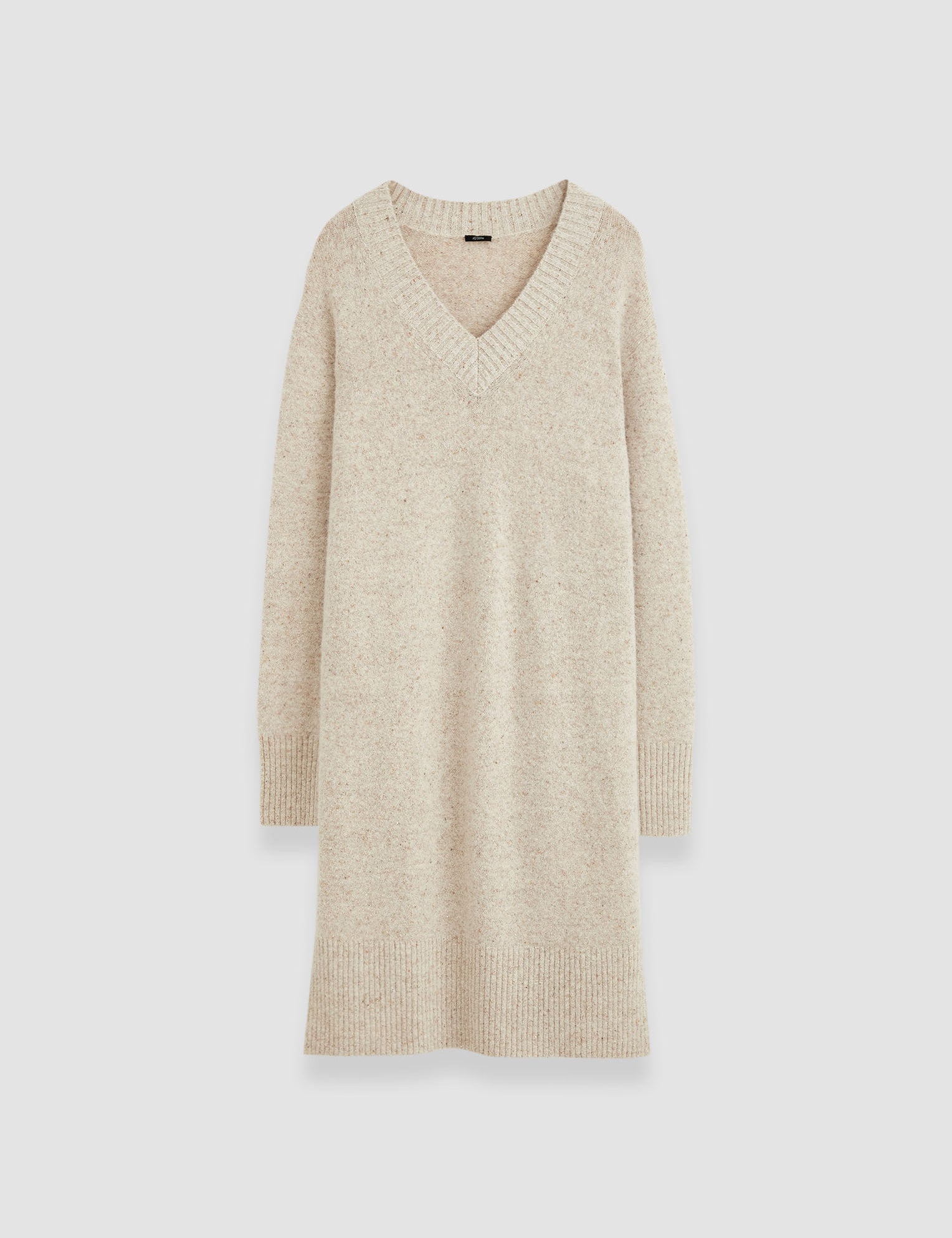 Beige Alpaca Tweed Knit Dress - Joseph