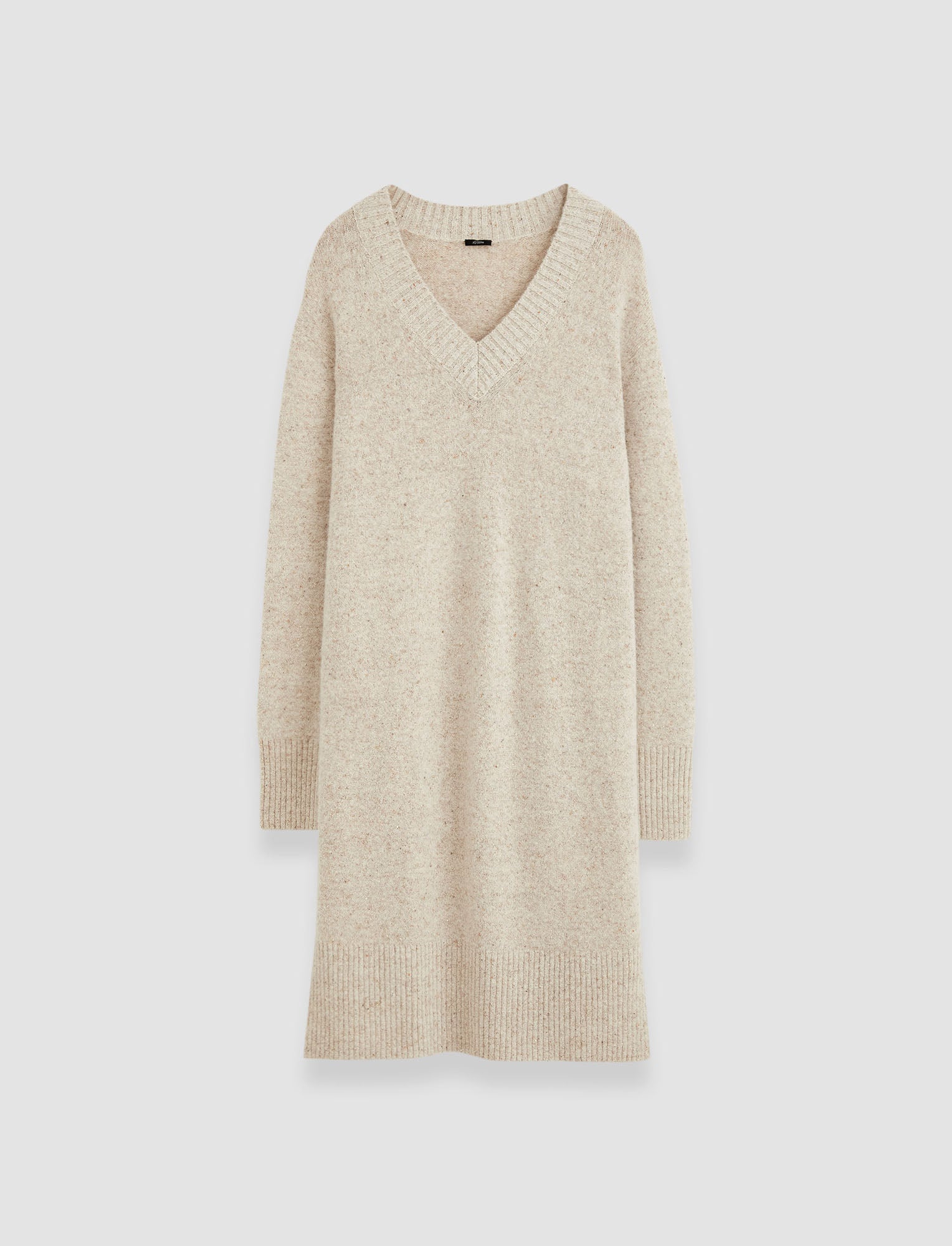 beige-alpaca-tweed-knit-dress-JOSEPH