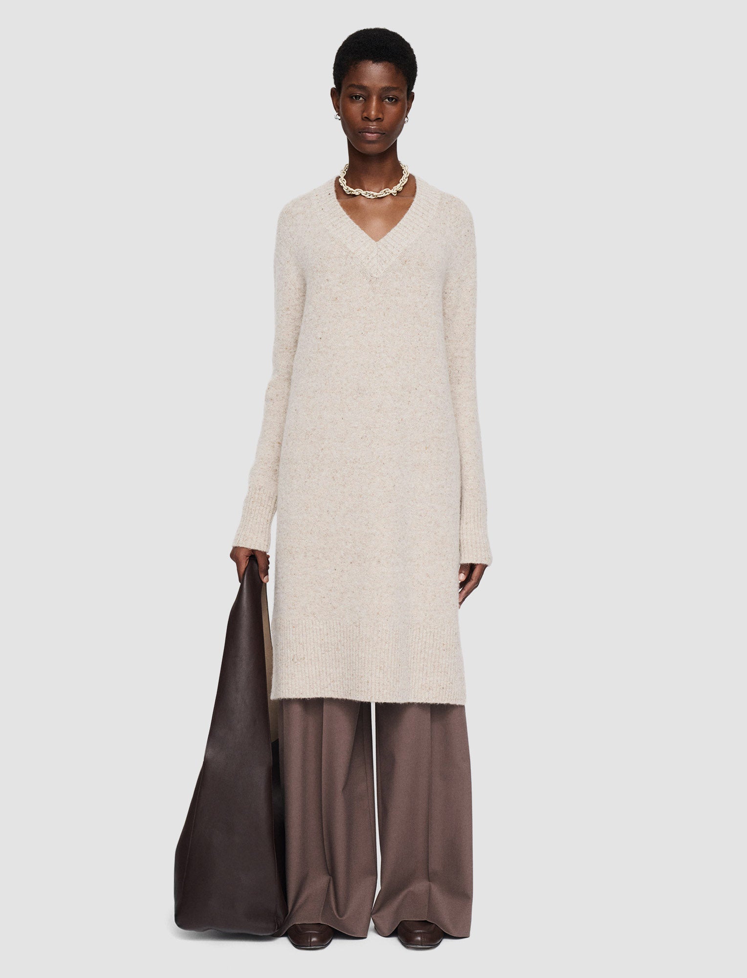 beige-alpaca-tweed-knit-dress-JOSEPH