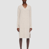 Beige Alpaca Tweed Knit Dress - Joseph