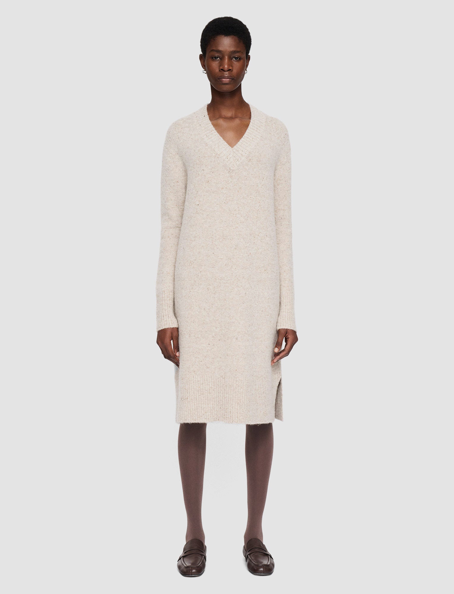 beige-alpaca-tweed-knit-dress-JOSEPH