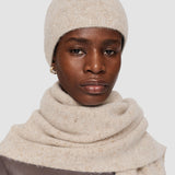 Beige Alpaca Tweed Knit Hat - Joseph